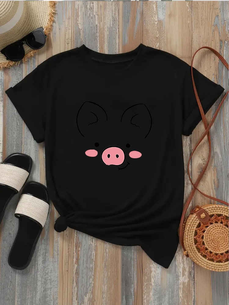Summer Clothing Images - Camiseta con diseño de cerdito para