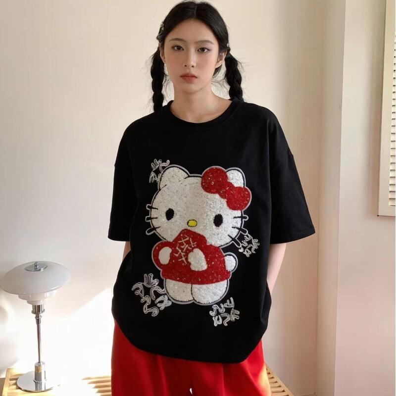 Summer Clothing Tops - Camiseta de Verano con Lentejuelas y
