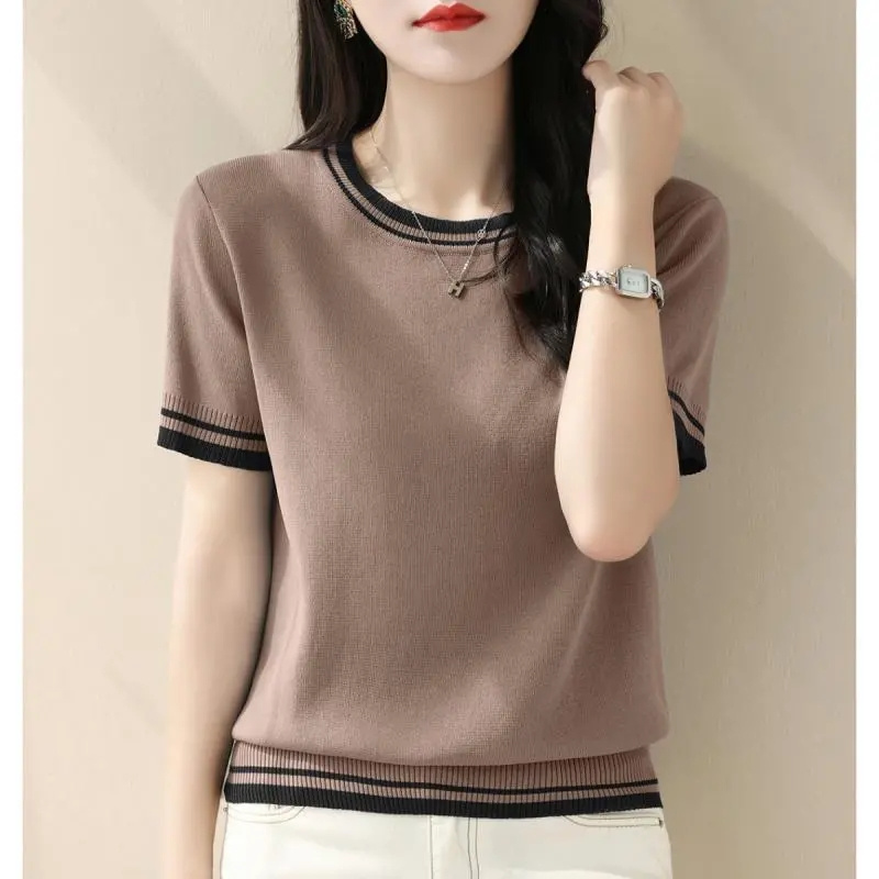 Summer Clothing Yarn - Nuevo suéter de punto con cuello