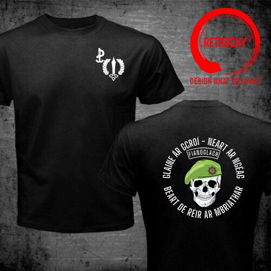 Ireland Summer Clothing - Camisa militar con diseño divertido de