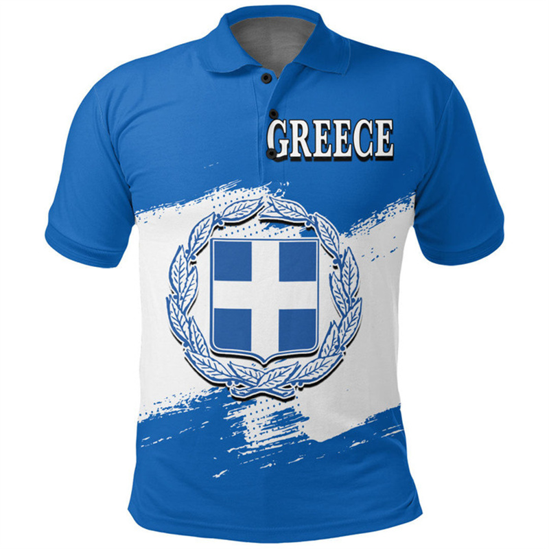 Summer Clothing For Greece - Polo con estampado 3D de mapa