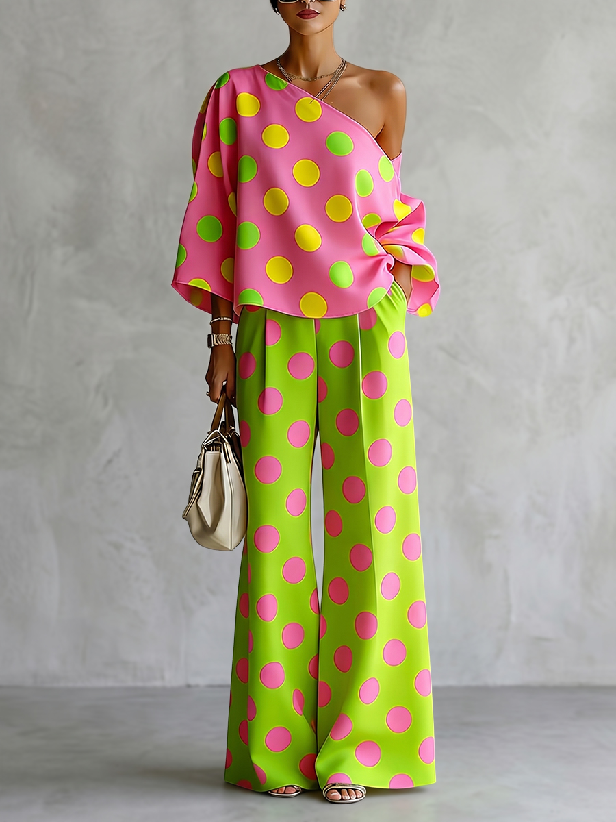 Off Shoulder Blouse - Conjunto de 2 Piezas Missuoo para