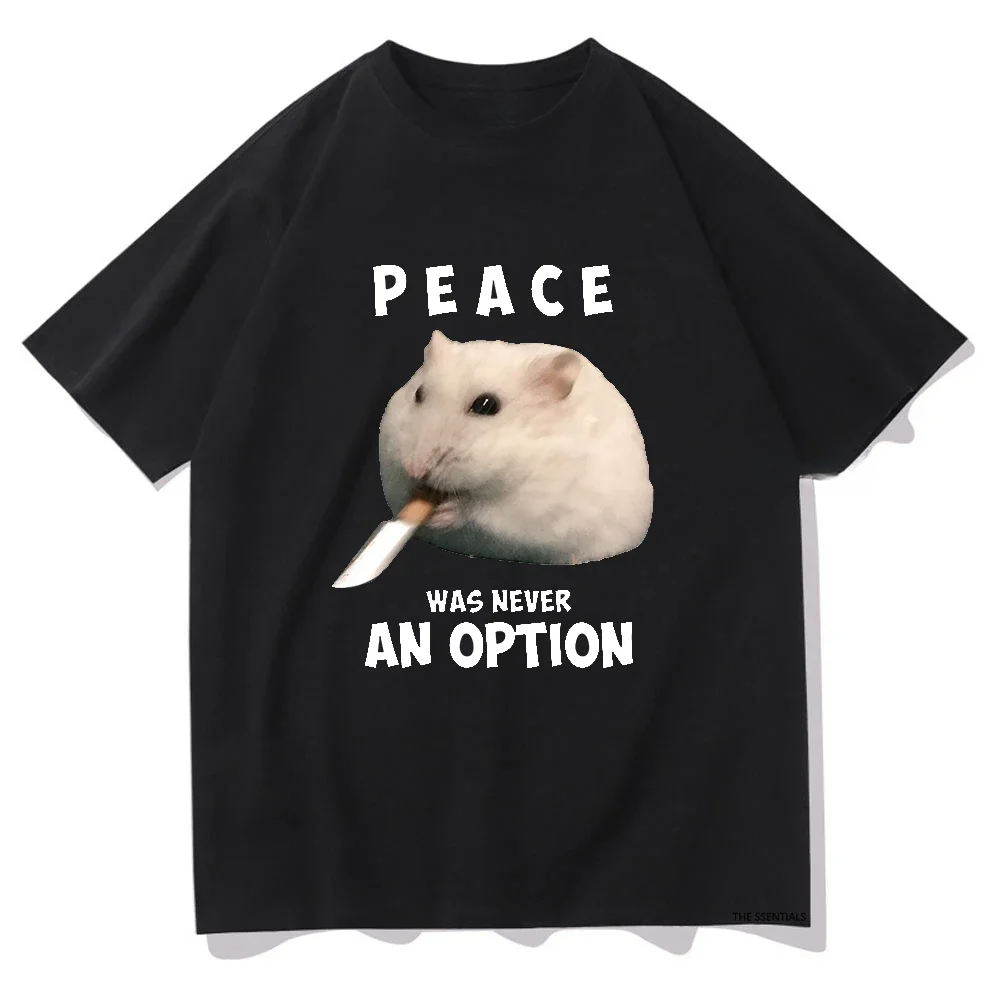 Summer Clothing Options - Camisetas con estampado de hámster Peace