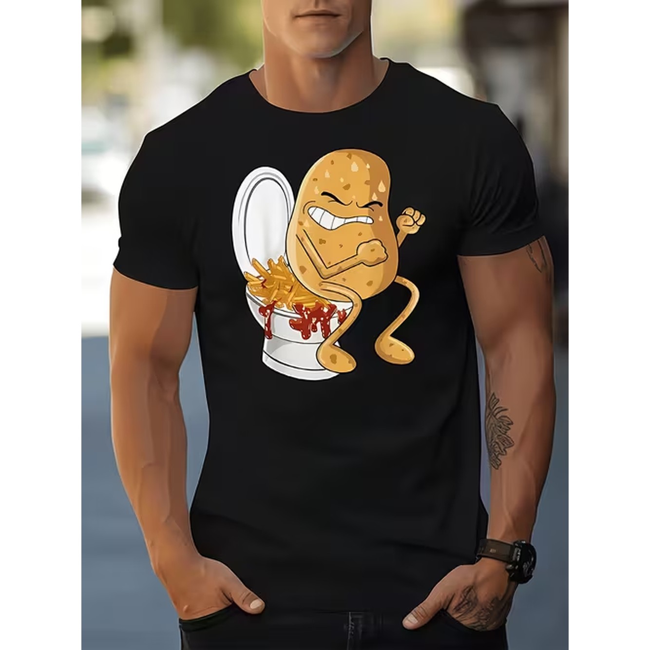 Summer Clothing Images - Camiseta Casual para Hombre con Estampado