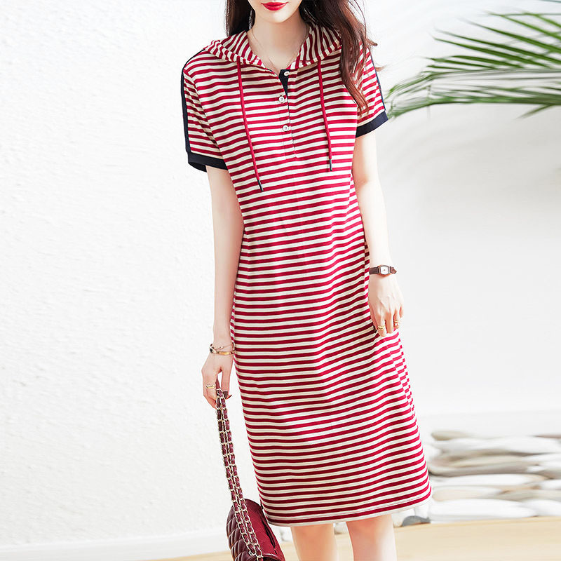 Summer Clothing H&M - Vestidos estampados a rayas con capucha
