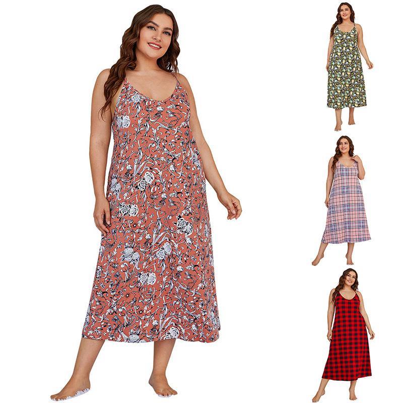 Summer Clothing Plus Size Women - Vestido de dormir de talla grande