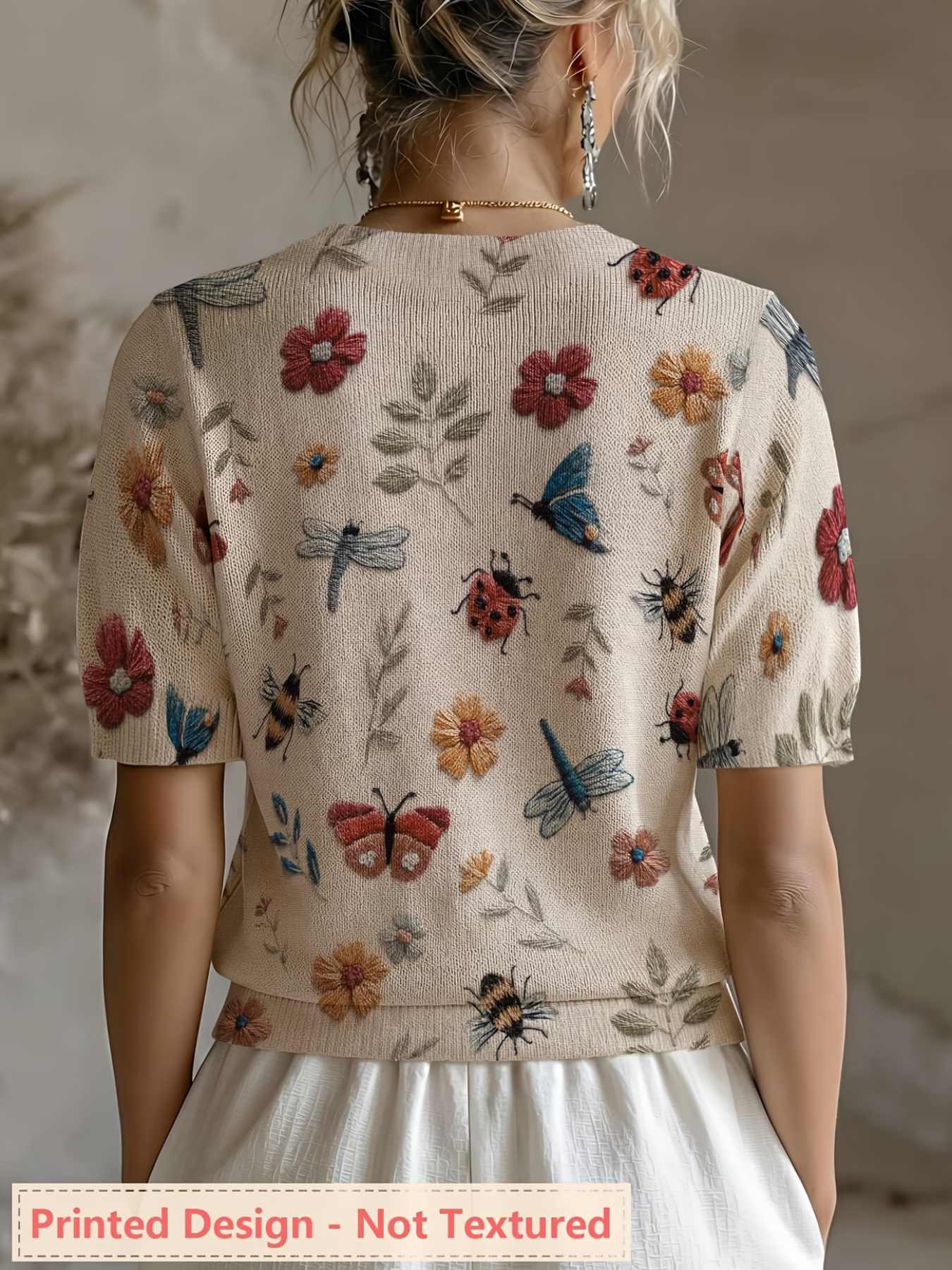 Diseño estampado - Top de muje - Summer Clothing Yarn reseña y precio