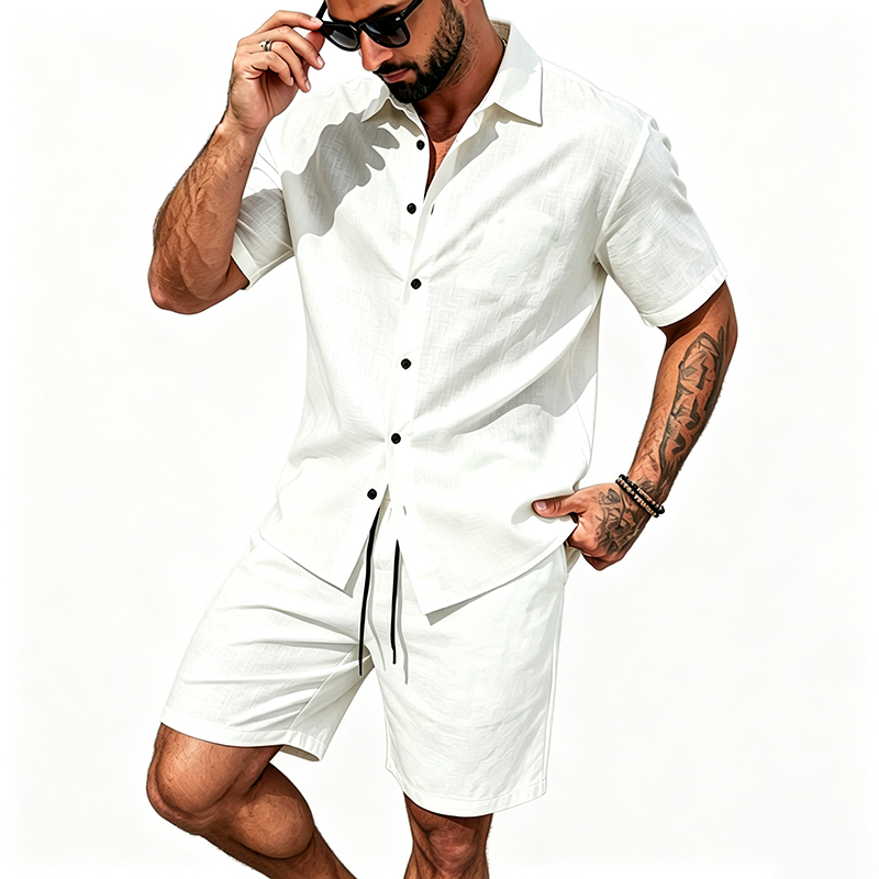 Conjunto de Dos Piezas de Lino - Summer Clothing Guys reseña y precio