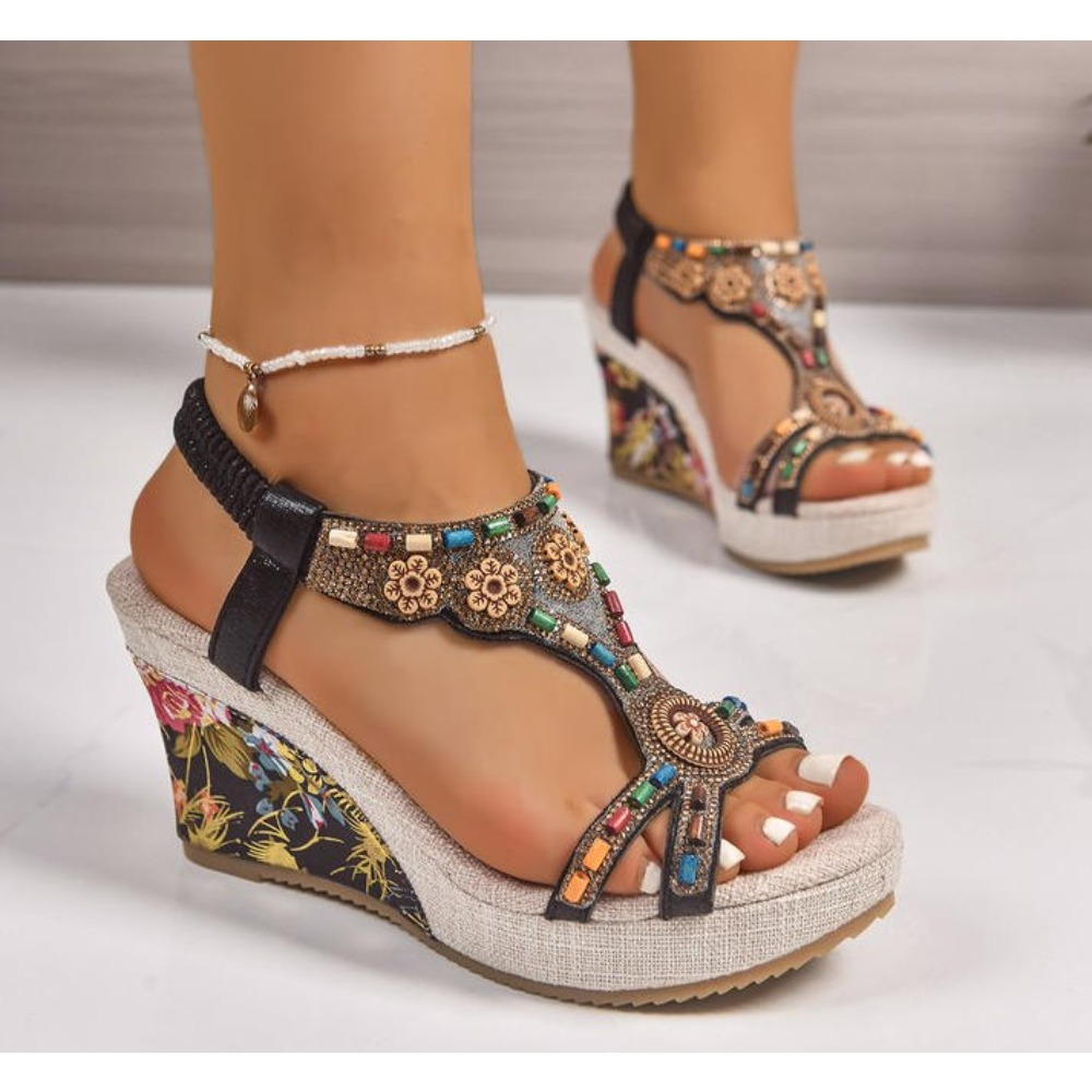 Sandalias de Plataforma con Cu - Summer Clothing Plus Size Women reseña y precio