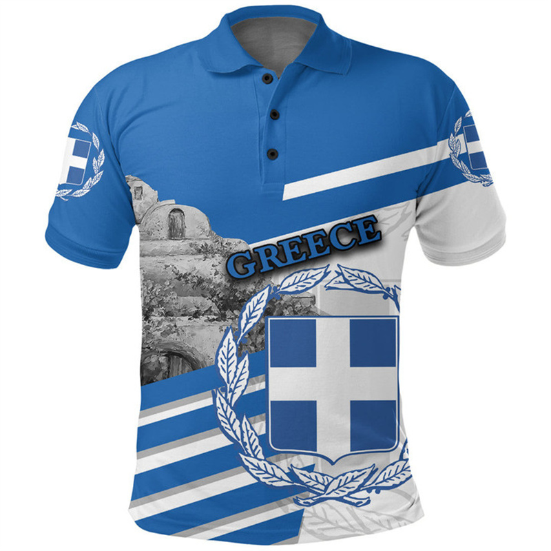 Polo con estampado 3D de mapa  - Summer Clothing For Greece reseña y precio