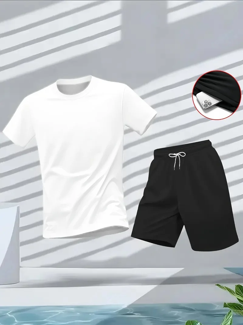 Conjunto de 2 Piezas de Traje  - Summer Clothing For Young Men reseña y precio