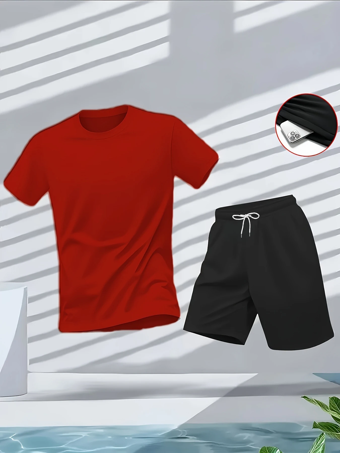 Conjunto de 2 Piezas de Traje  - Summer Clothing For Young Men reseña y precio