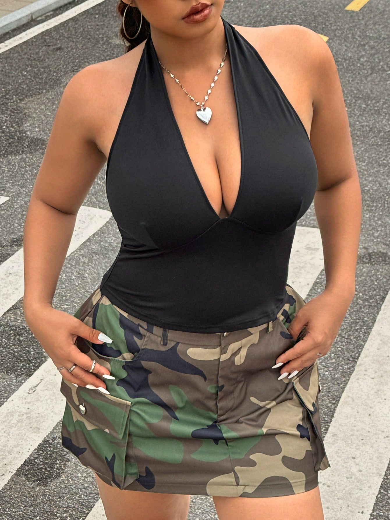 Nueva moda, color sólido, tall - Summer Clothing Plus Size Women reseña y precio