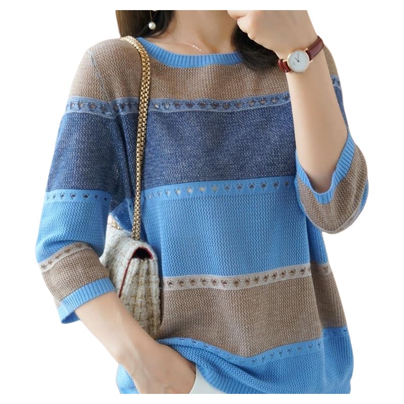 Suéter de Mujer con Manga 3/4, - Summer Clothing Yarn reseña y precio