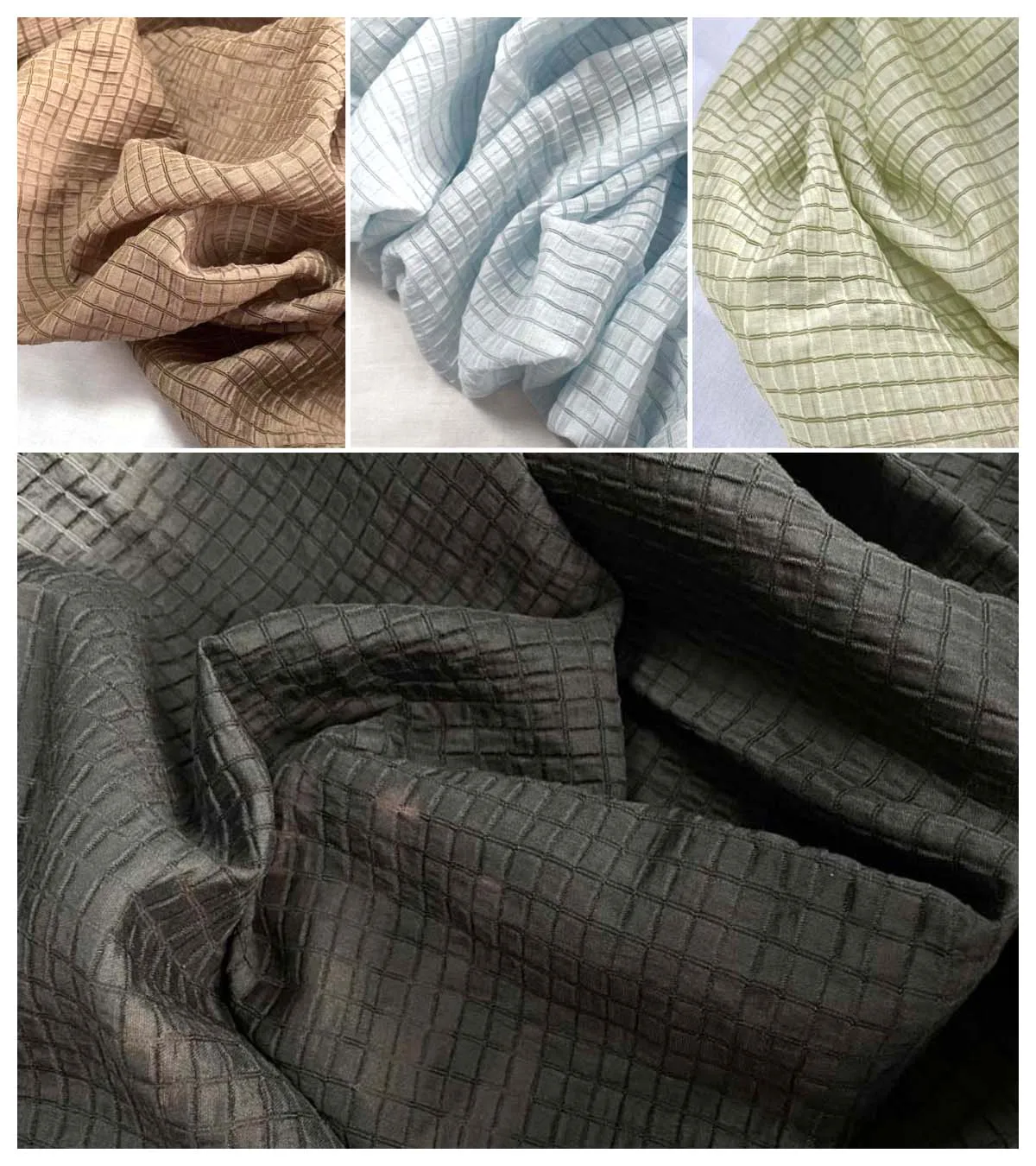 Tela a cuadros de color amaril - Summer Clothing Material reseña y precio
