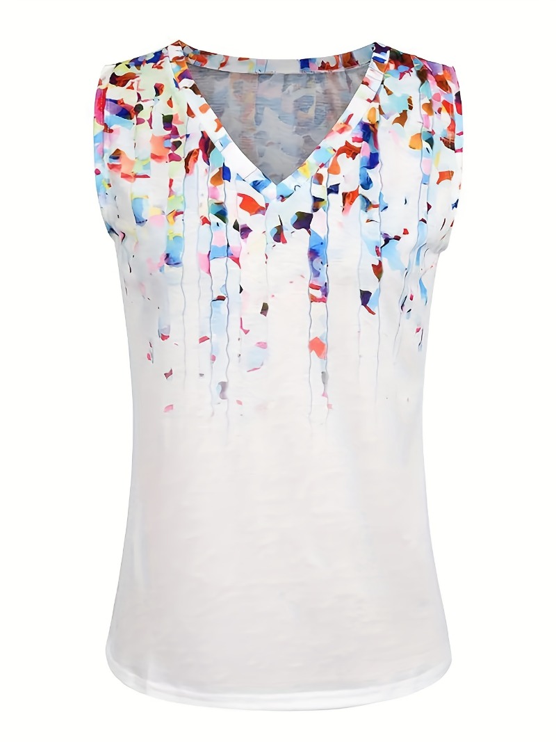 Top con estampado de flores y  - Summer Clothing Plus Size Women reseña y precio