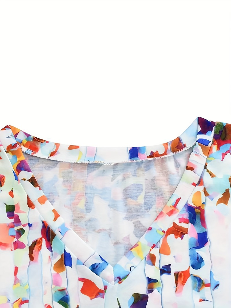 Top con estampado de flores y  - Summer Clothing Plus Size Women reseña y precio