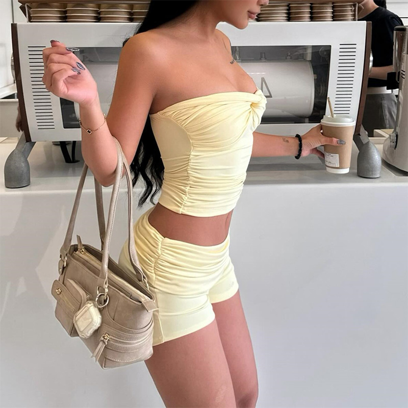 Conjunto de Top Corto Tubo Fru - Summer Clothing Tops reseña y precio