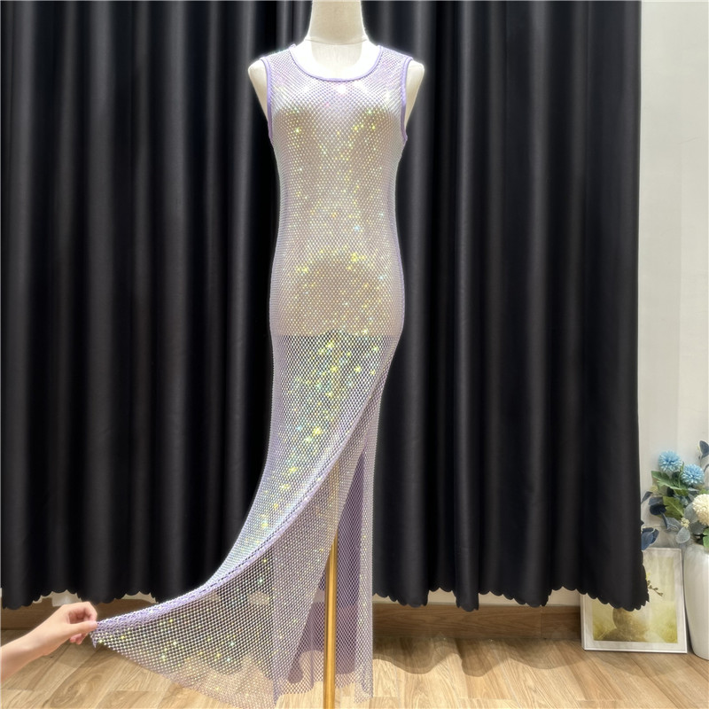 Vestido largo con diamantes de - Summer Clothing H&M reseña y precio