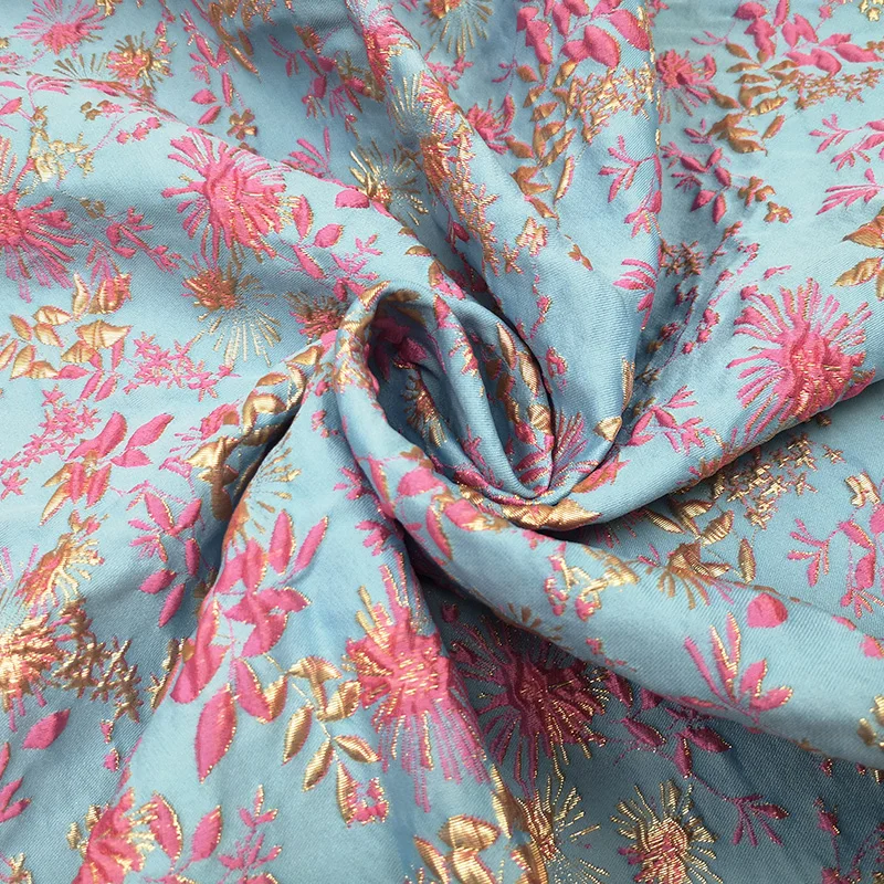 Tela de poliéster con brocado  - Summer Clothing Material reseña y precio