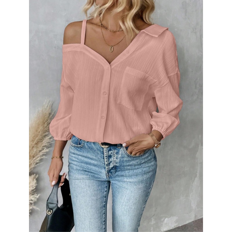 Blusas de talla grande 1XL-5XL - Off Shoulder Blouse reseña y precio