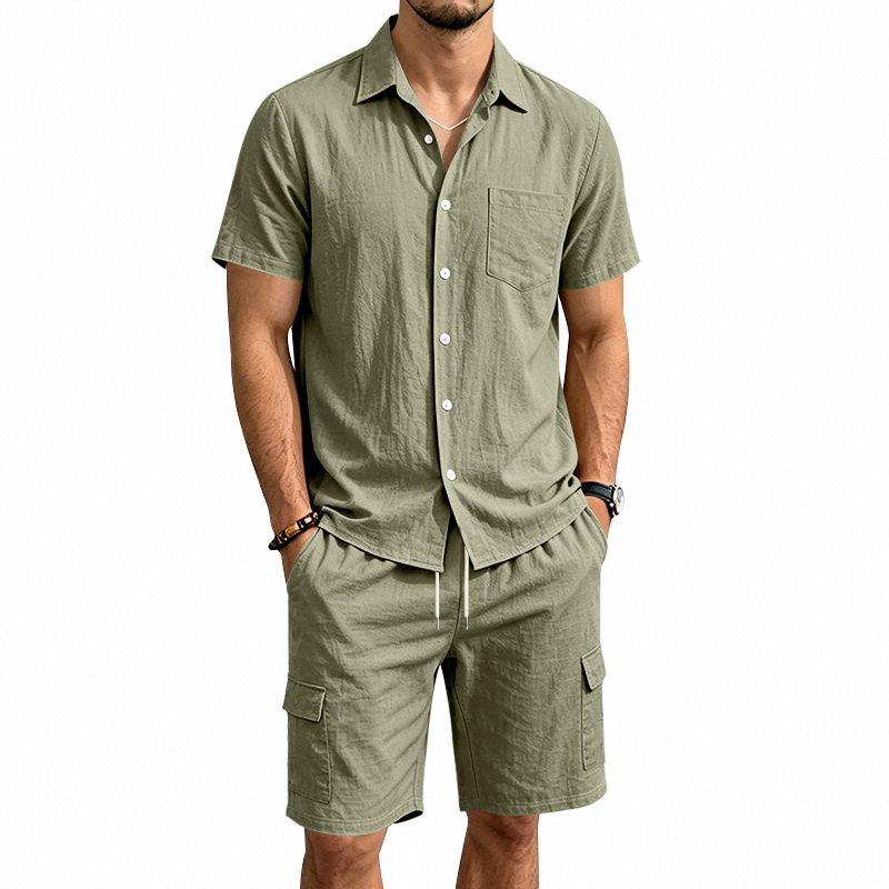 Conjunto de Dos Piezas de Lino - Summer Clothing Guys reseña y precio
