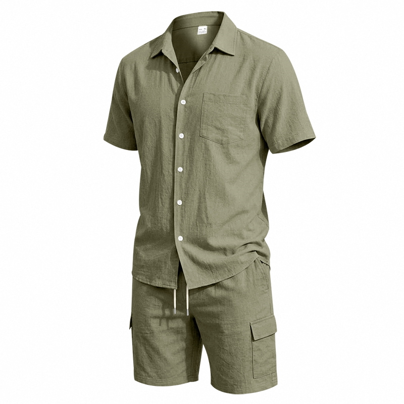 Conjunto de Dos Piezas de Lino - Summer Clothing Guys reseña y precio